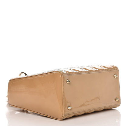 Christian Dior Patent Cannage Medium Lady Dior Beige 4 of 11
