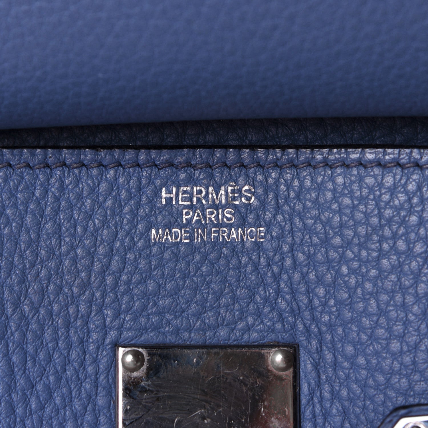 Hermes Taurillon Clemence JPG Birkin 42 Bleu Brighton 3 of 5