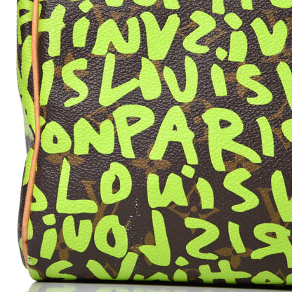 Louis Vuitton Monogram Graffiti Speedy 30 Green 13 of 13