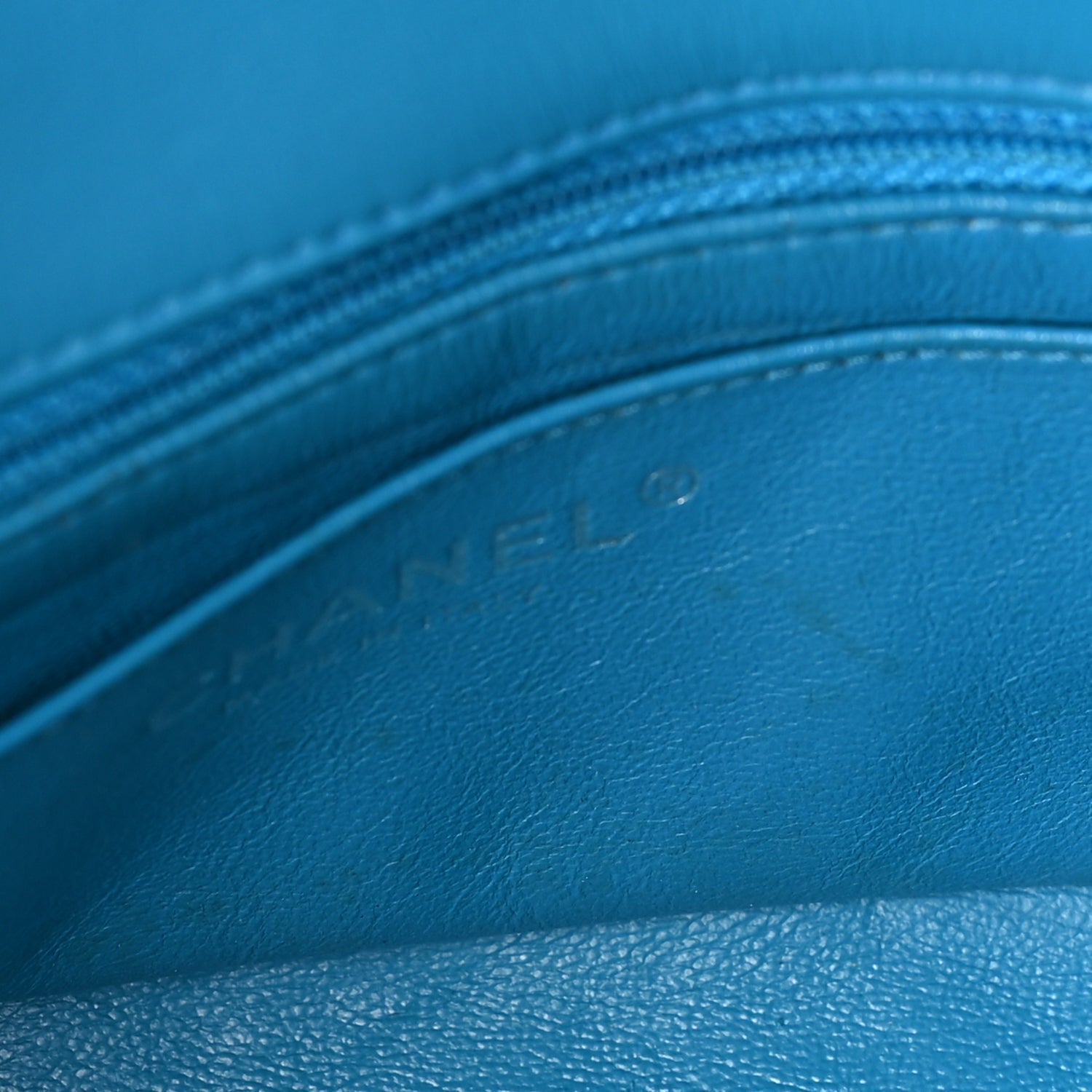 Chanel Patent Calfskin Quilted Mini Rectangular Flap  Blue 6 of 9