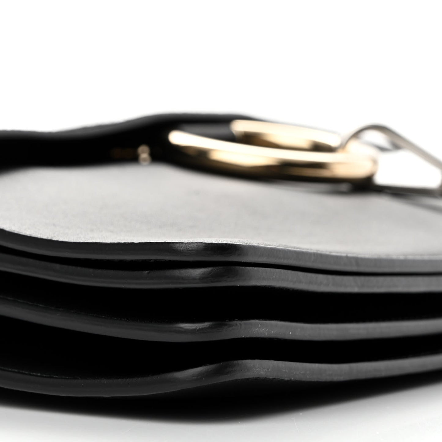 Suede Calfskin Medium Faye Shoulder Bag Black