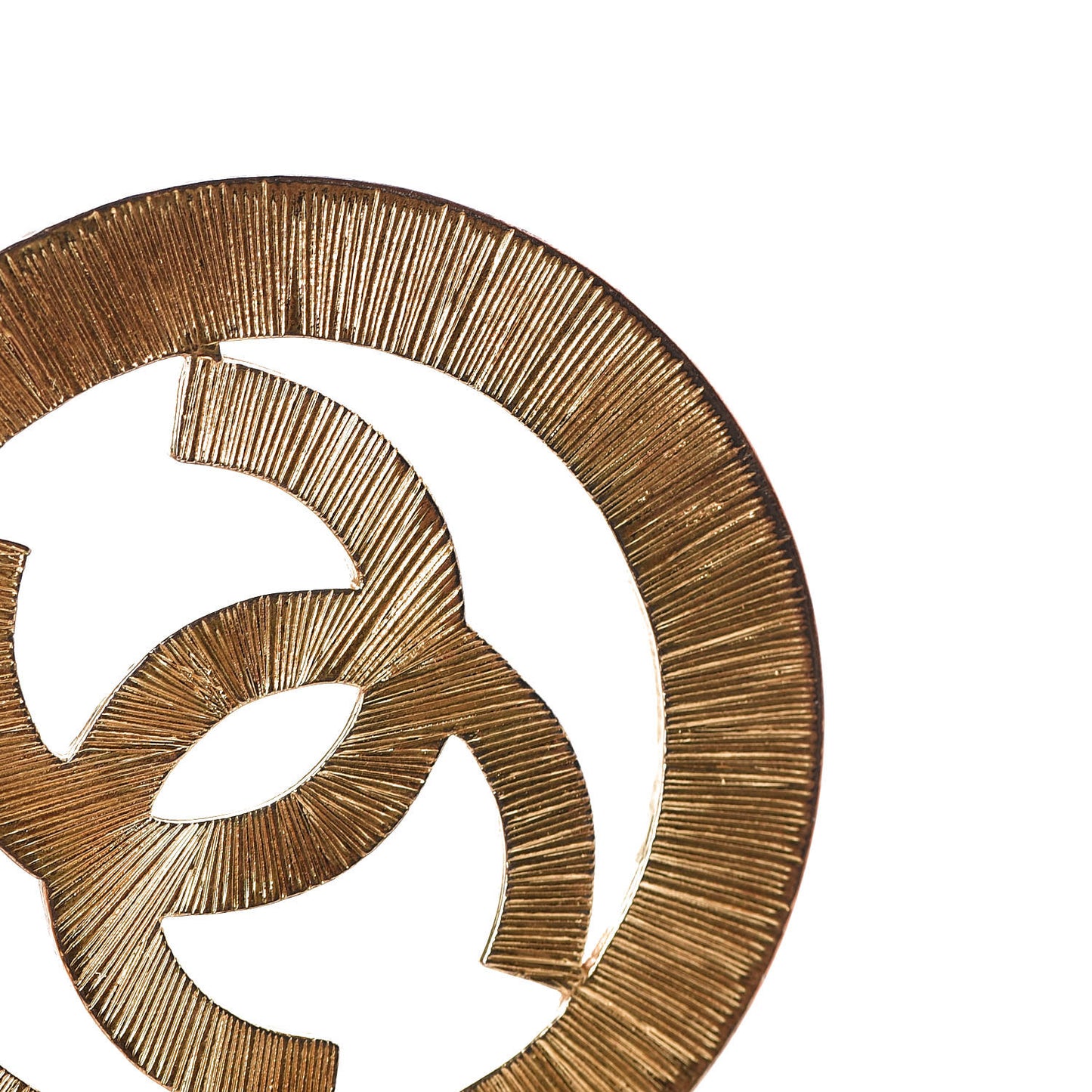 CC Large Drop Clip On Earrings Gold