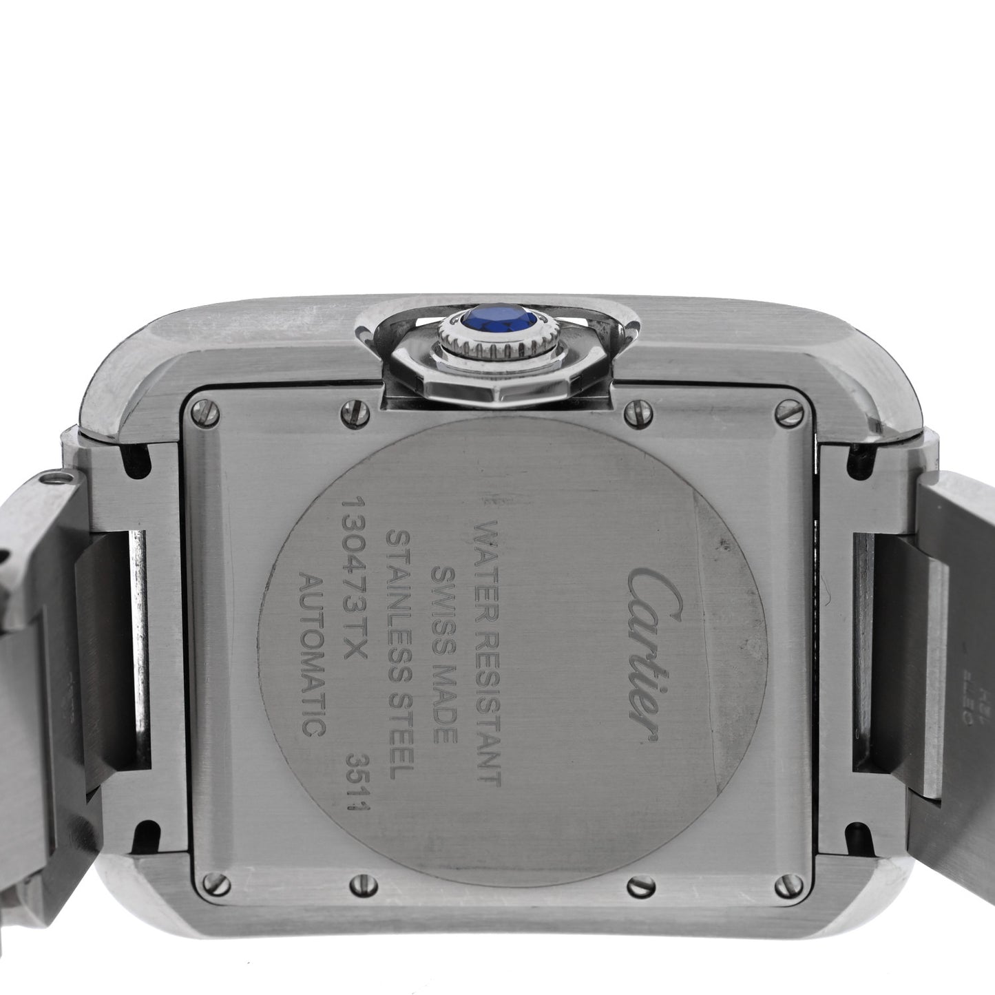 Stainless Steel 30mm Tank Anglaise Automatic Watch