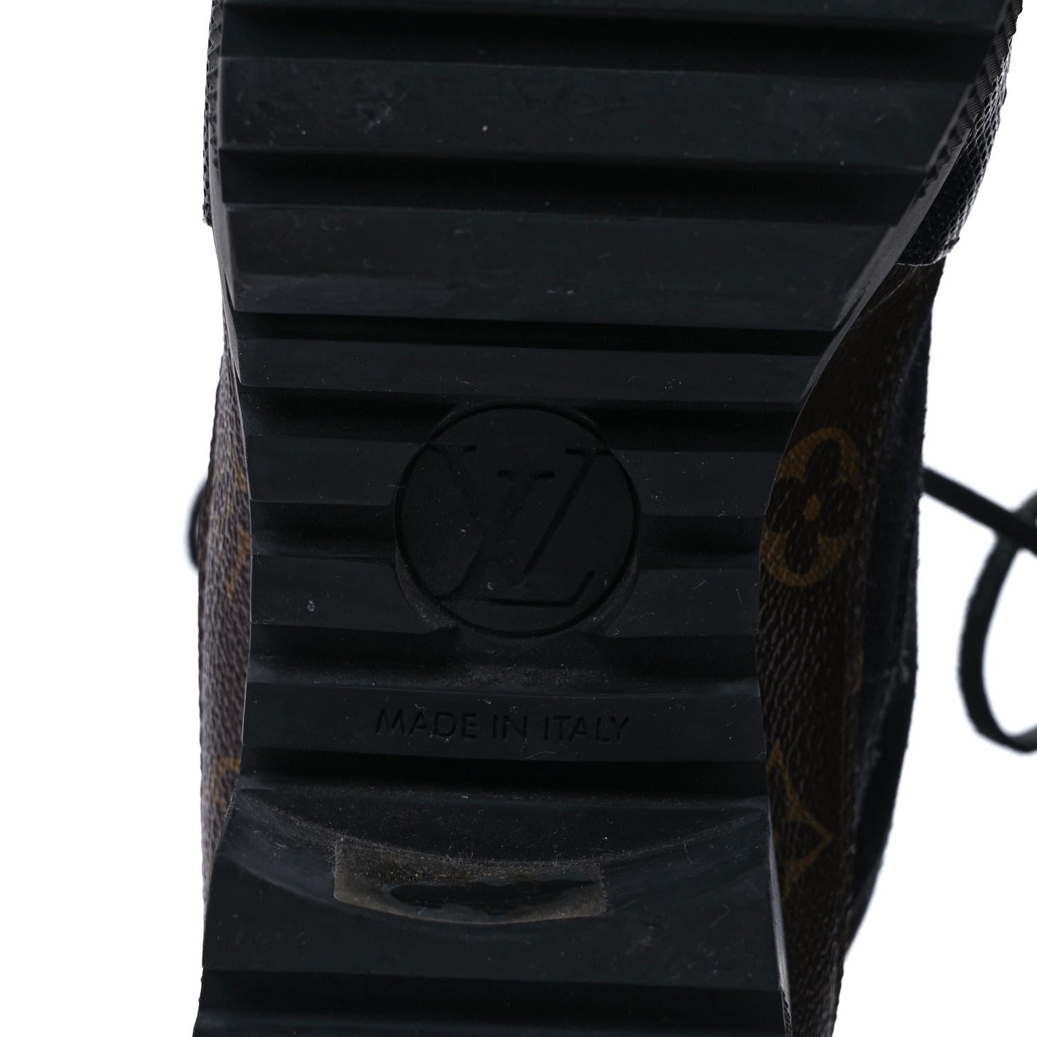 Louis Vuitton Suede Calfskin Monogram Laureate Platform Desert Boots 40 Black 6 of 10