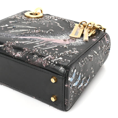 Christian Dior Lambskin Embroidered Mini C'est I Feel Blue Lady Dior  Black 7 of 8