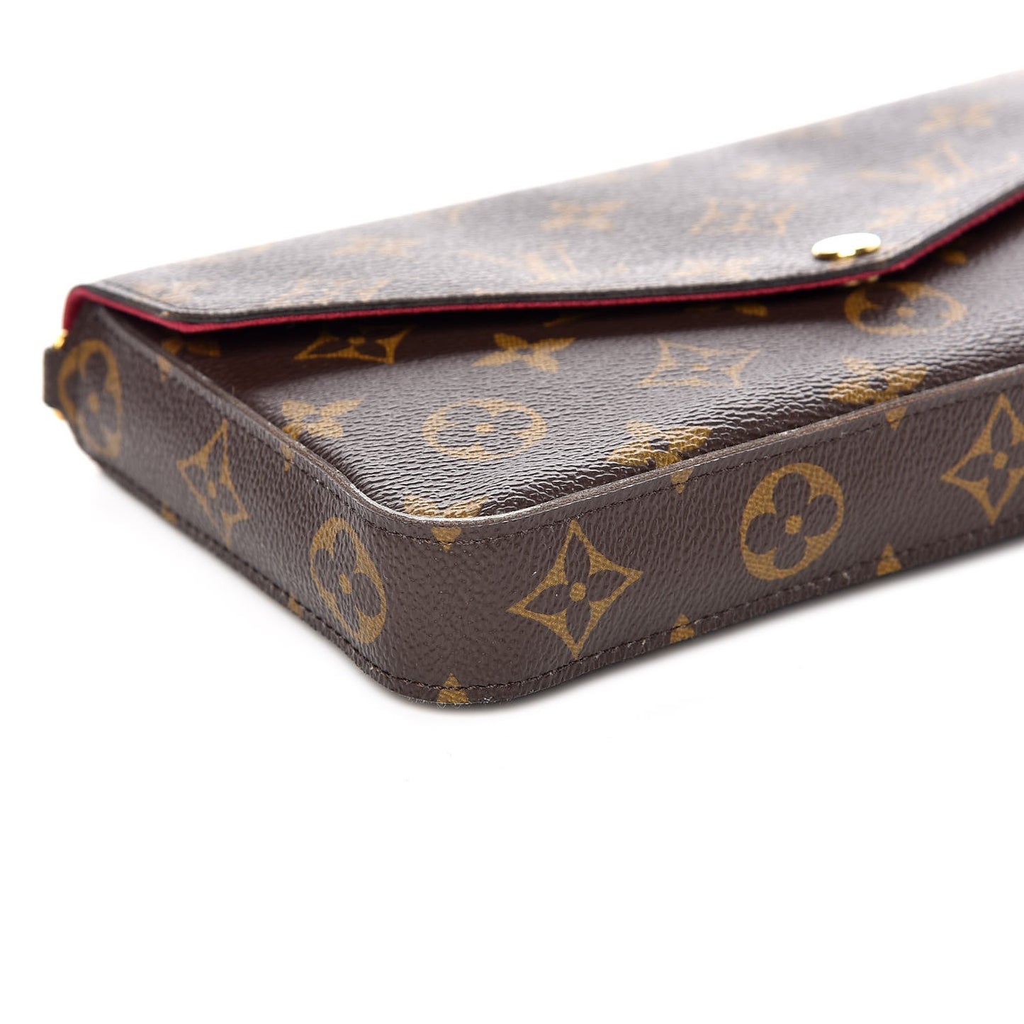 Monogram Pochette Felicie Chain Wallet Fuchsia