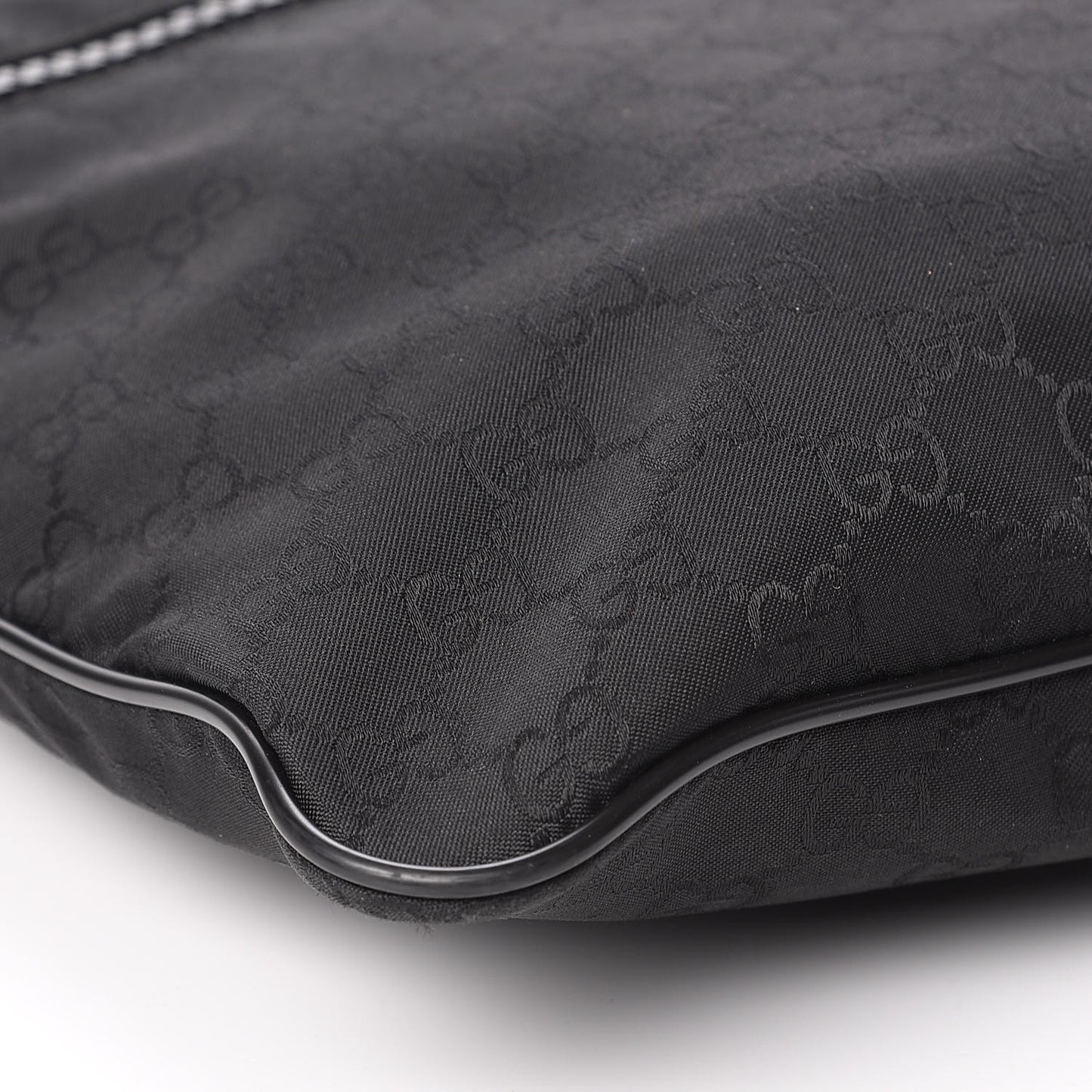 Nylon Monogram Small Flat Messenger Bag Black
