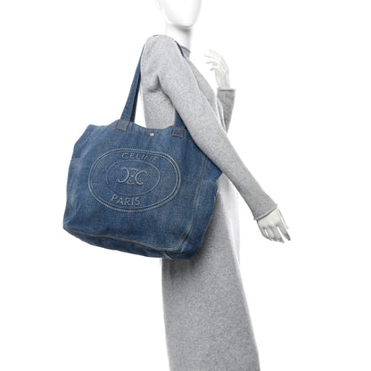 Celine Denim Large Cabas Dark Union Wash 2 of 10