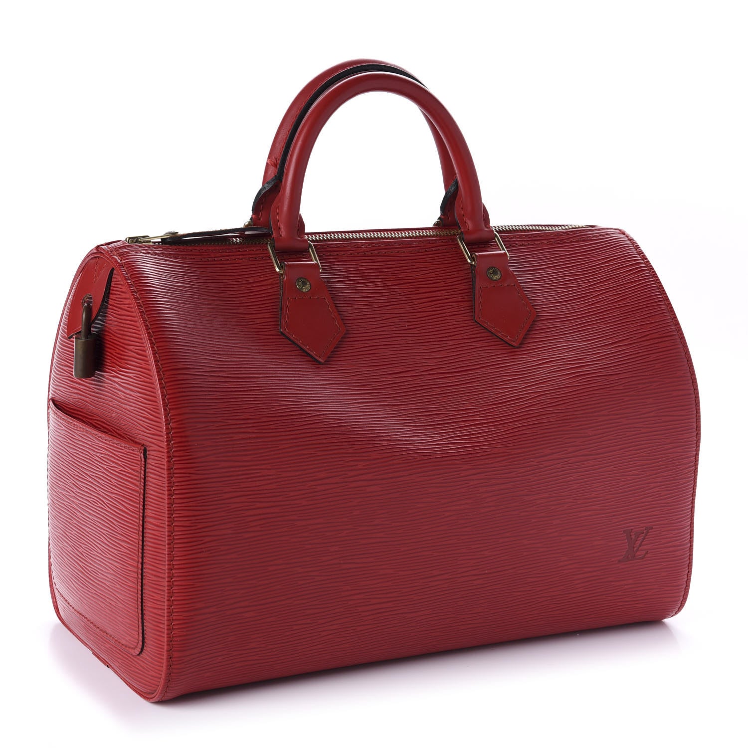 Louis Vuitton Epi Speedy 30 Castillan Red 3 of 11