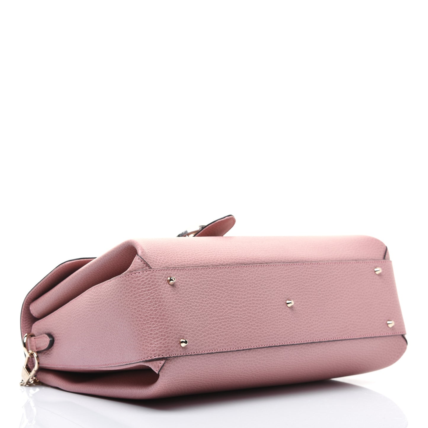 Dollar Calfskin Interlocking G Top Handle Shoulder Bag Soft Pink