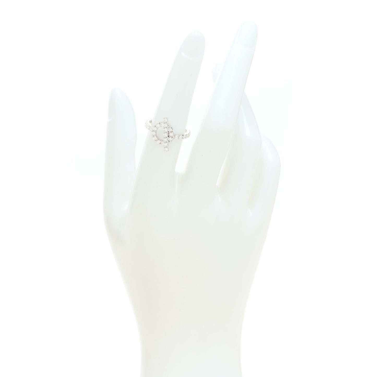 18K White Gold Diamond Finesse Ring 52 6