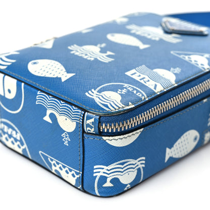 Prada Saffiano Whale Brique Crossbody Messenger Bag Marea 10 of 12