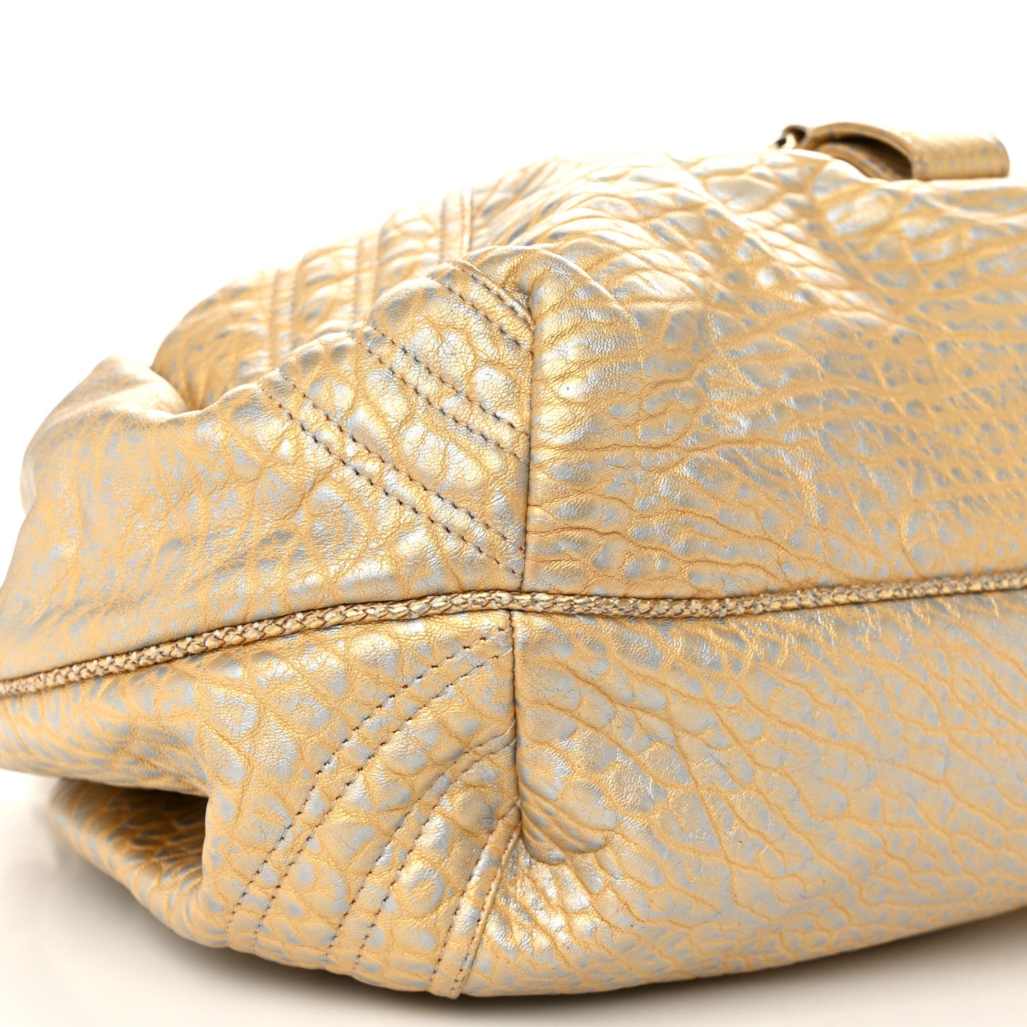 Fendi Nappa Nuvolata Bimetal Spy Oro Argento 11 of 15