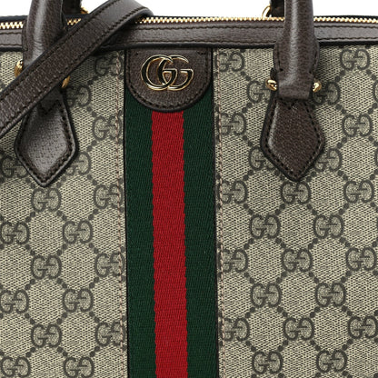 Gucci GG Supreme Monogram Web Large Ophidia Boston Bag Beige Ebony Beige Ebony 6 of 8