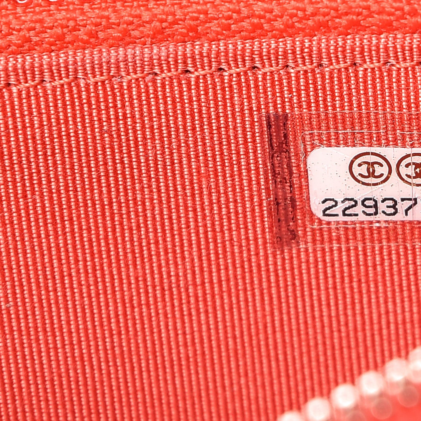 Iridescent Caviar Quilted Small Zip Around Wallet Orange