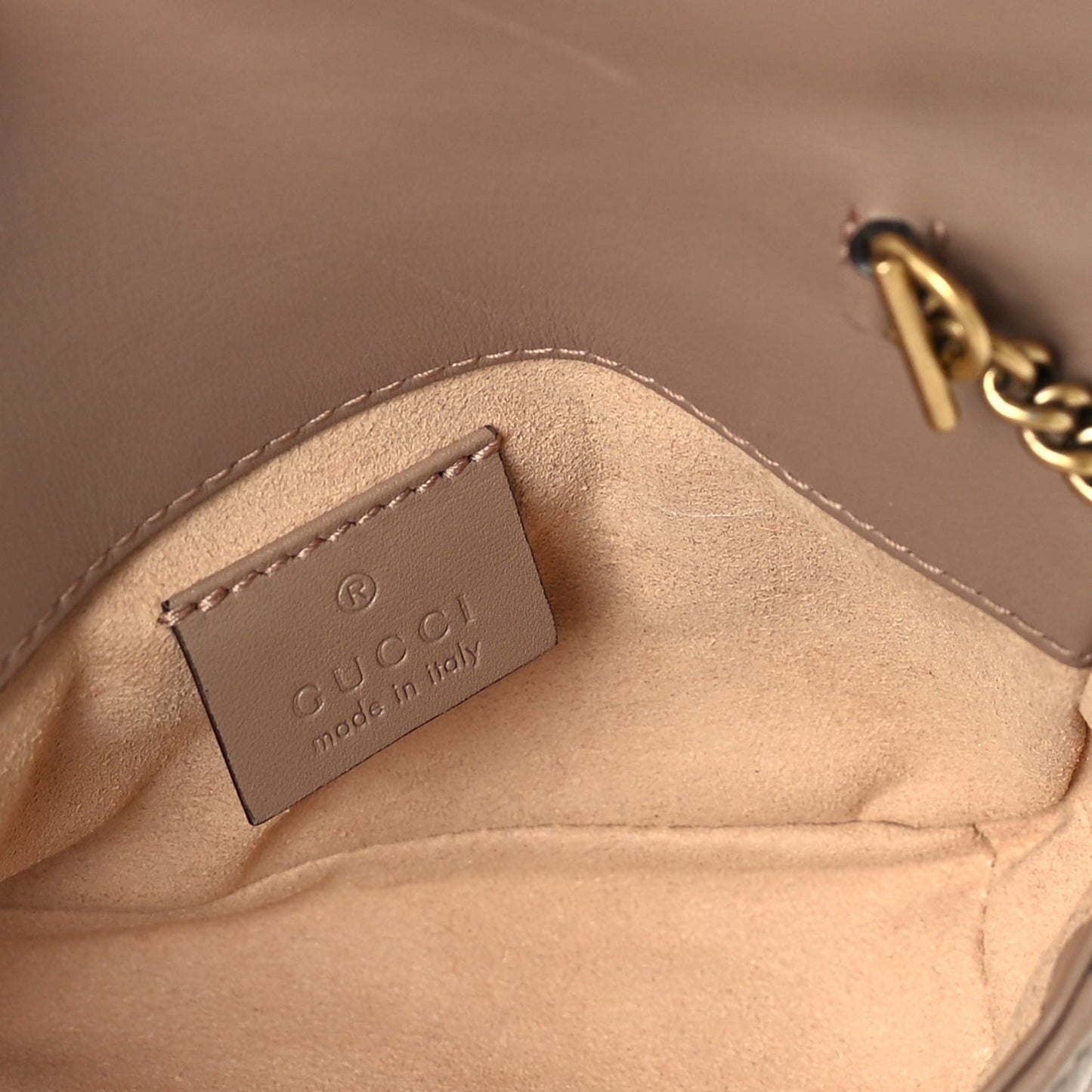 Calfskin Matelasse Super Mini GG Marmont Shoulder Bag  Porcelain Rose