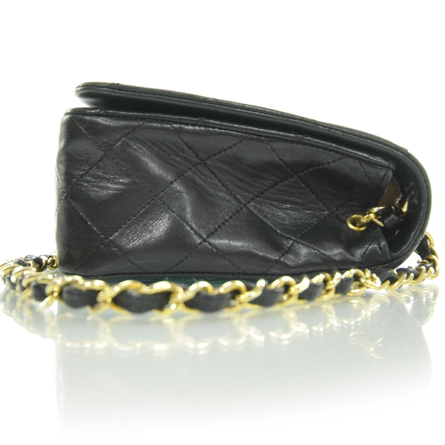 Chanel Lambskin Quilted Small Flap Black GHW 6 of 9