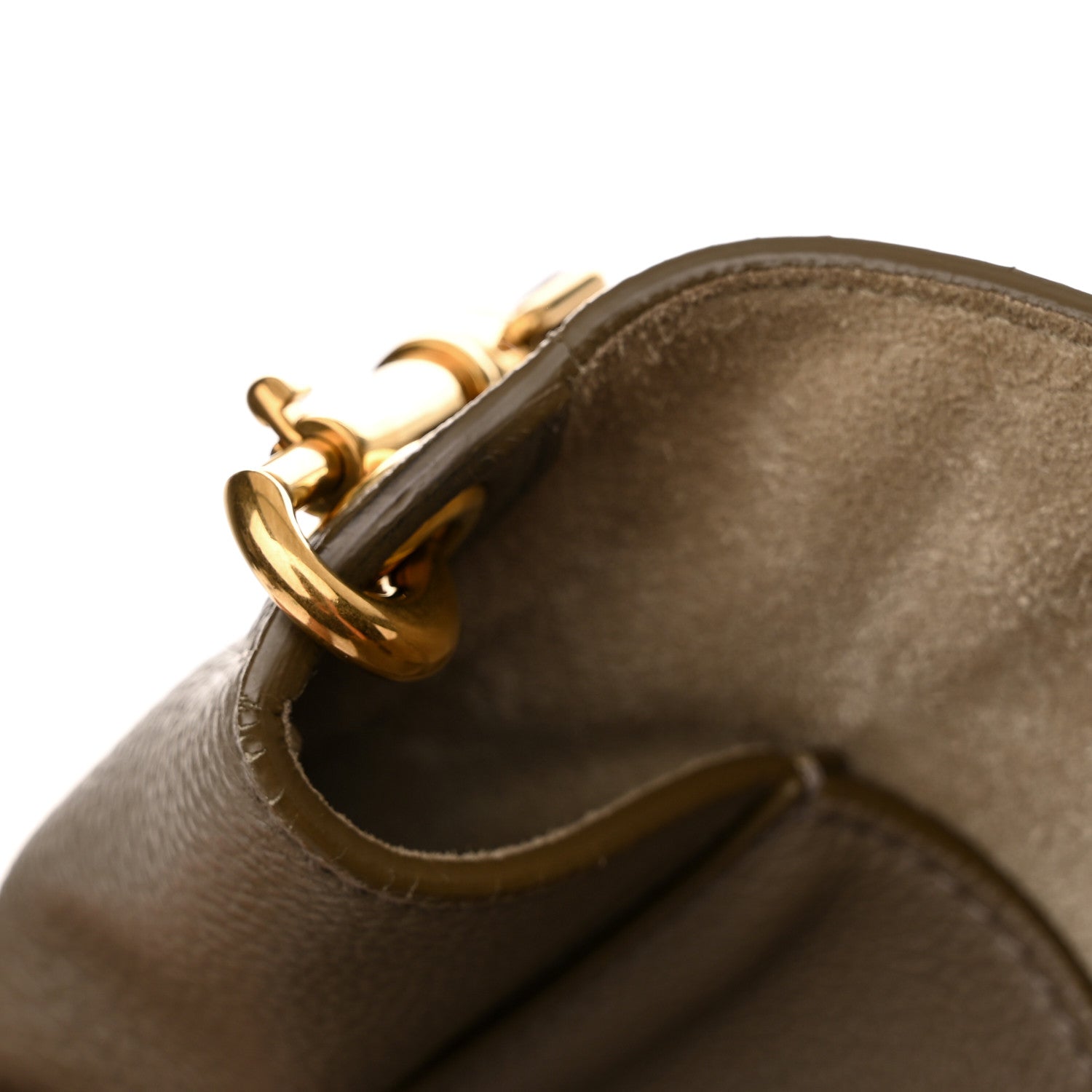 Celine Soft Grained Calfskin Sangle Bucket Bag Taupe 10 of 11