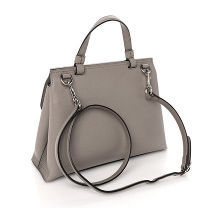 Gucci Cellarius Calfskin Small Bamboo Daily Top Handle Bag Storm Grey 2 of 8