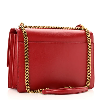 Saint Laurent Calfskin Medium Monogram Sunset Rouge Eros 3 of 7