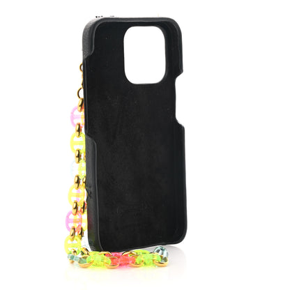 Christian Dior Calfskin Cannage Caro iPhone 13 Pro Case With Bracelet Black 3 of 5