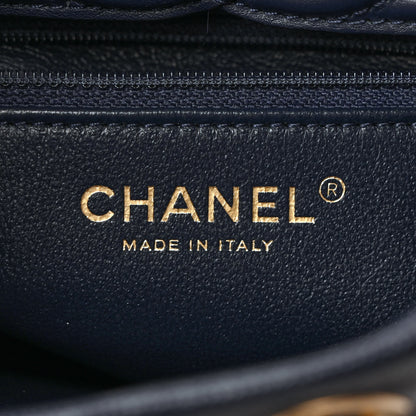 Chanel Caviar Quilted Filigree Backpack Navy 6 of 10