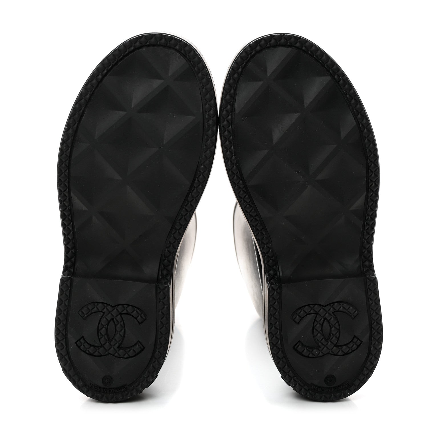 Chanel Caoutchouk CC High Boots 37 Black 5 of 8