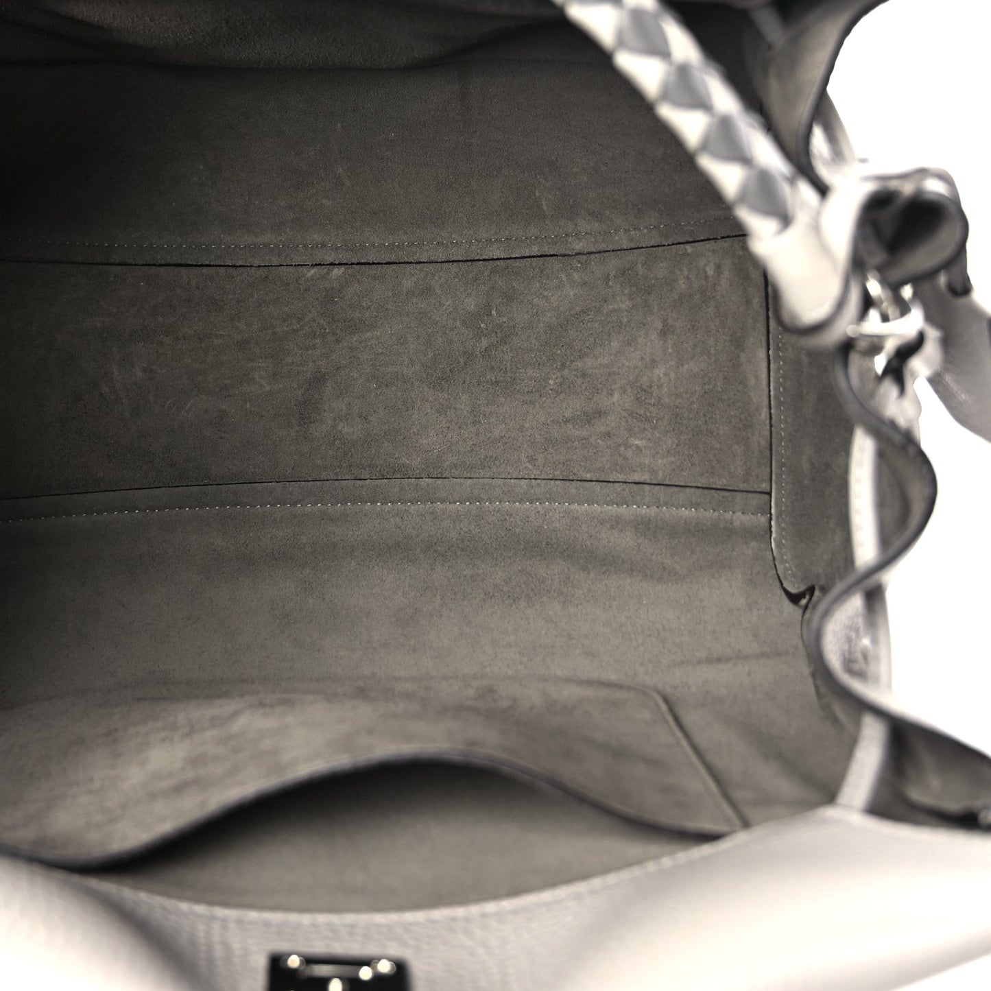 Heavy Grain Iris Tote Powder Grey Dark Clay
