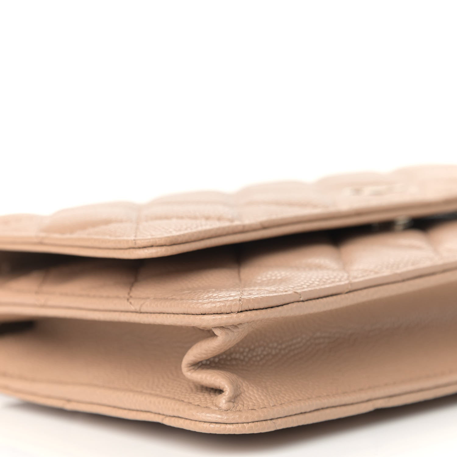 Chanel Caviar Quilted Wallet On Chain WOC Beige 10 of 11