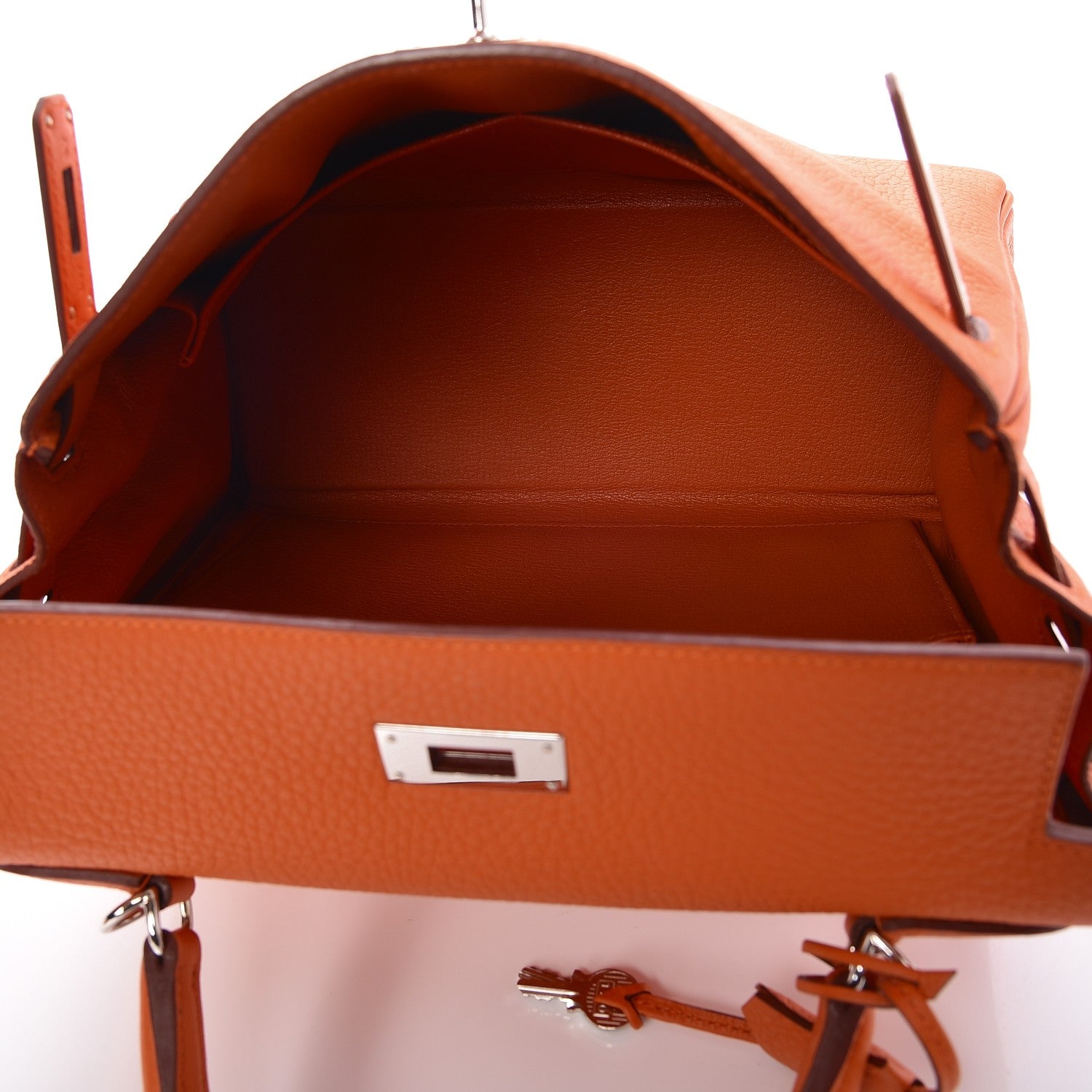 Hermes Taurillon Clemence Kelly Retourne 28 Orange 24 of 35