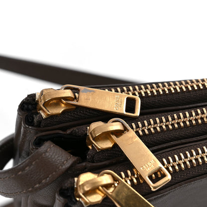 Celine Lambskin Large Trio Crossbody Bag Brown 10 of 11