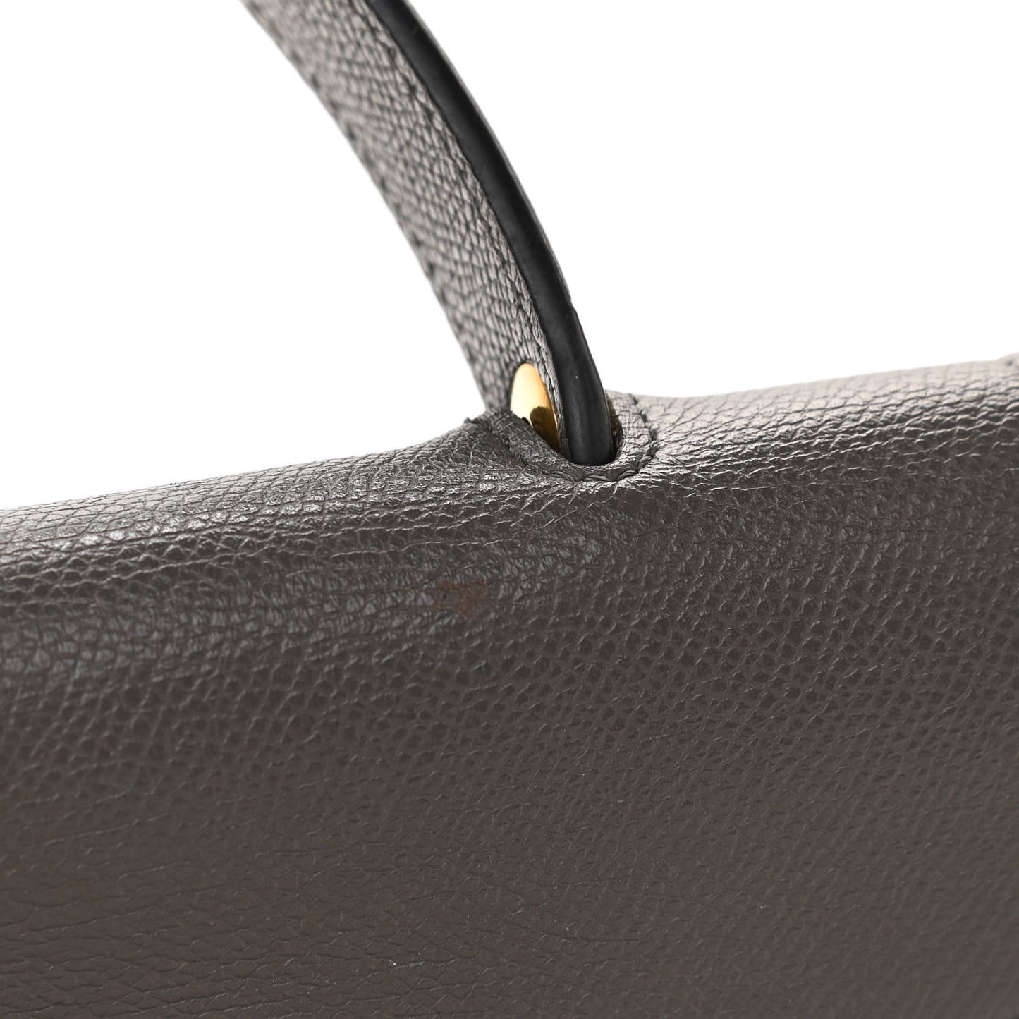 Baby Grained Calfskin Micro Belt Bag Grey