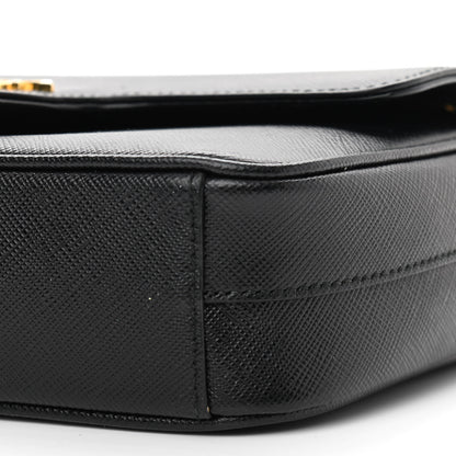 Prada Saffiano Flap Shoulder Bag Black 8 of 8