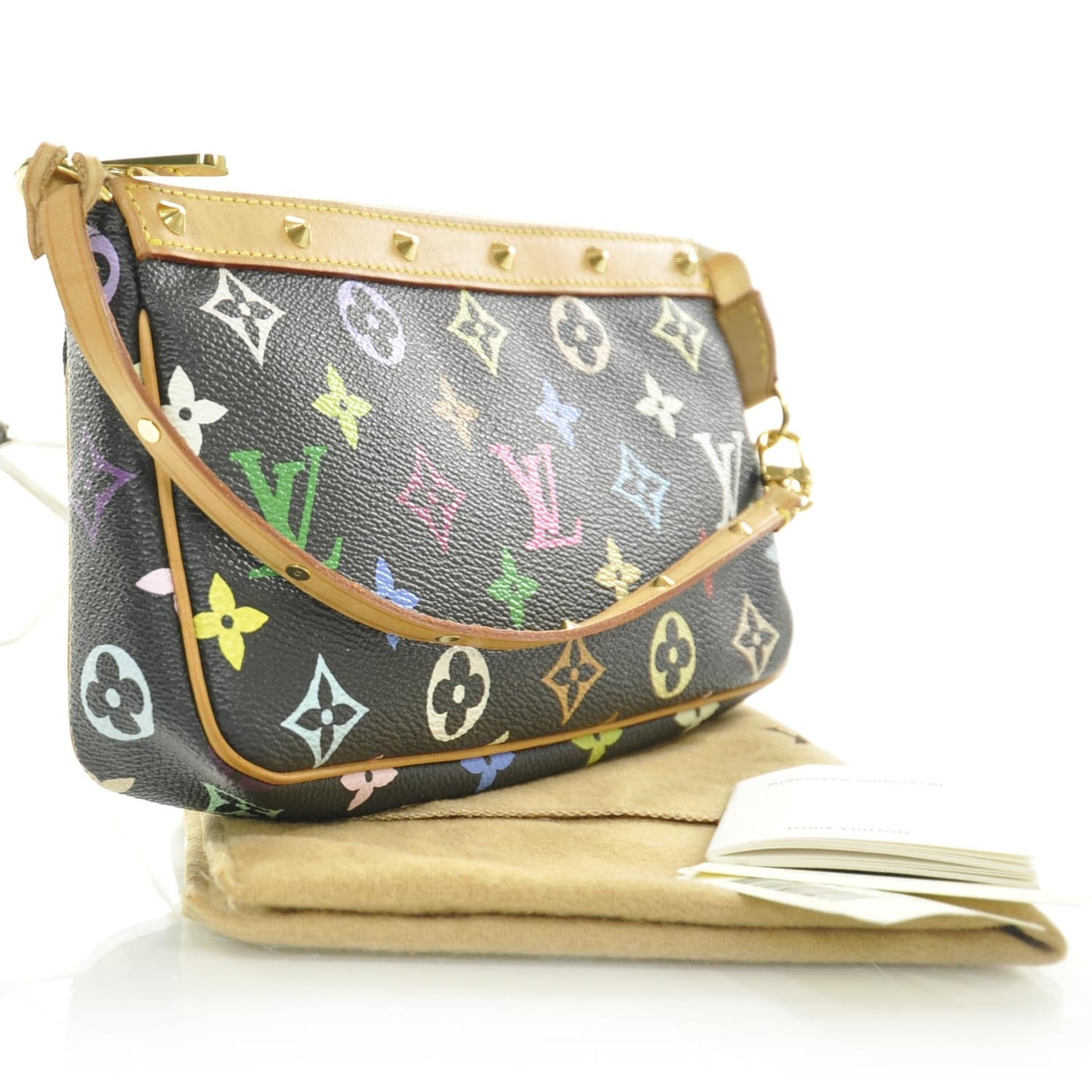Monogram Multicolor Pochette Accessories Black