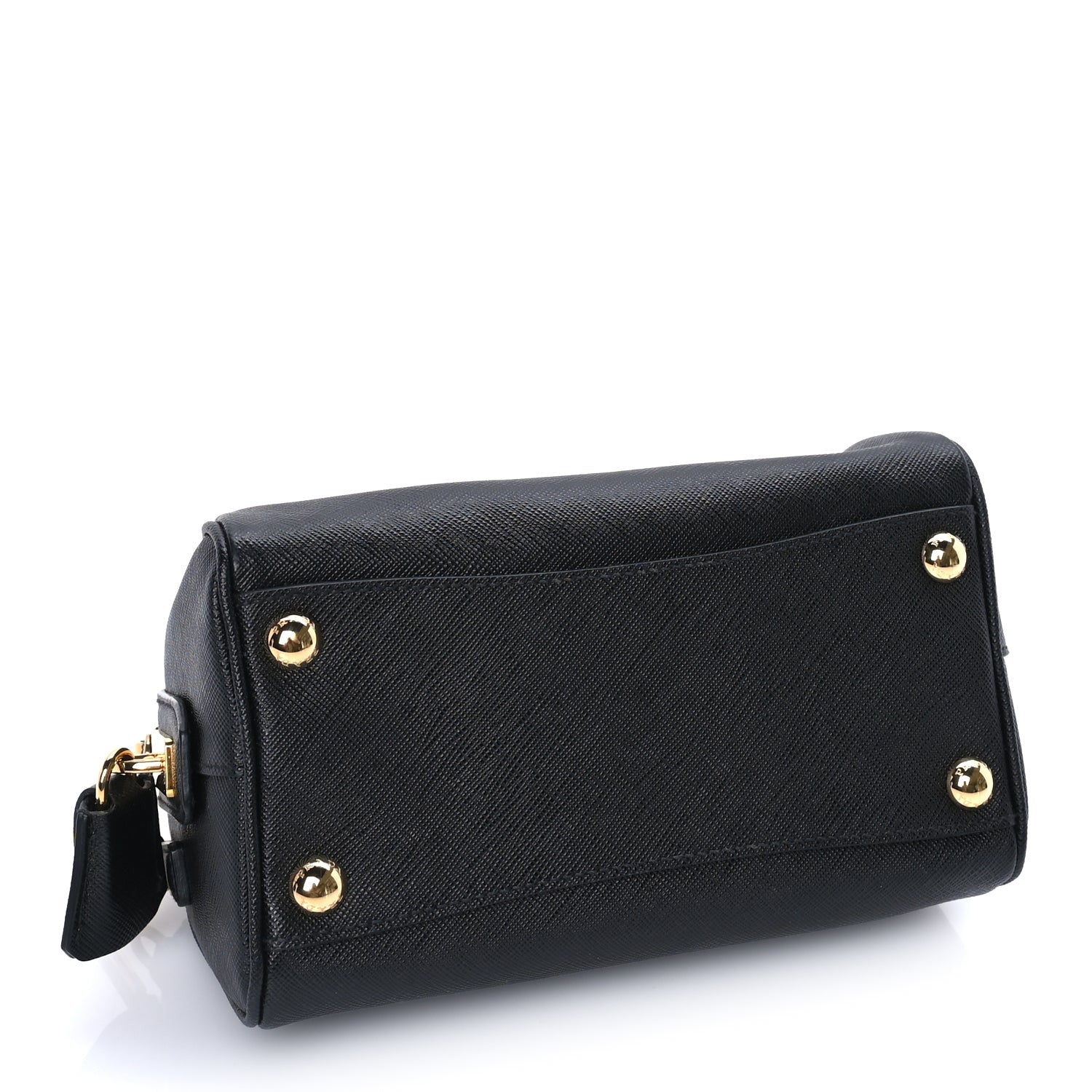 Prada Saffiano Lux Mini Convertible Bowler  Black 3 of 7