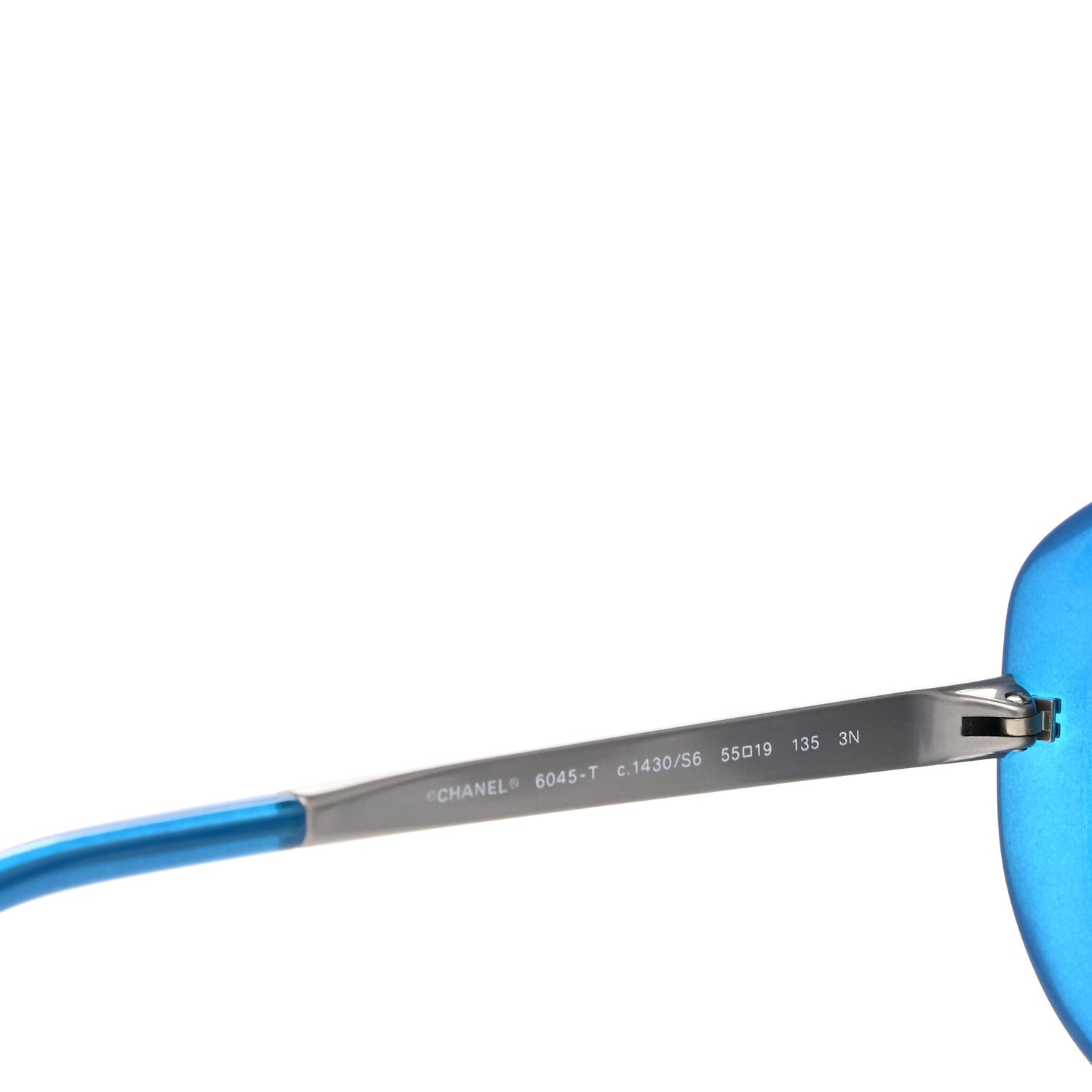 Chanel Acetate Oversized Frame Sunglasses 6045-T Blue 5 of 8