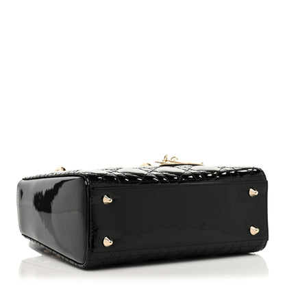 Christian Dior Patent Cannage Small Lady Dior Black 3 of 6