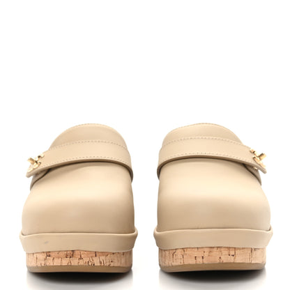 Chanel Calfskin CC Turn Lock Clogs 37 Beige 2 of 7