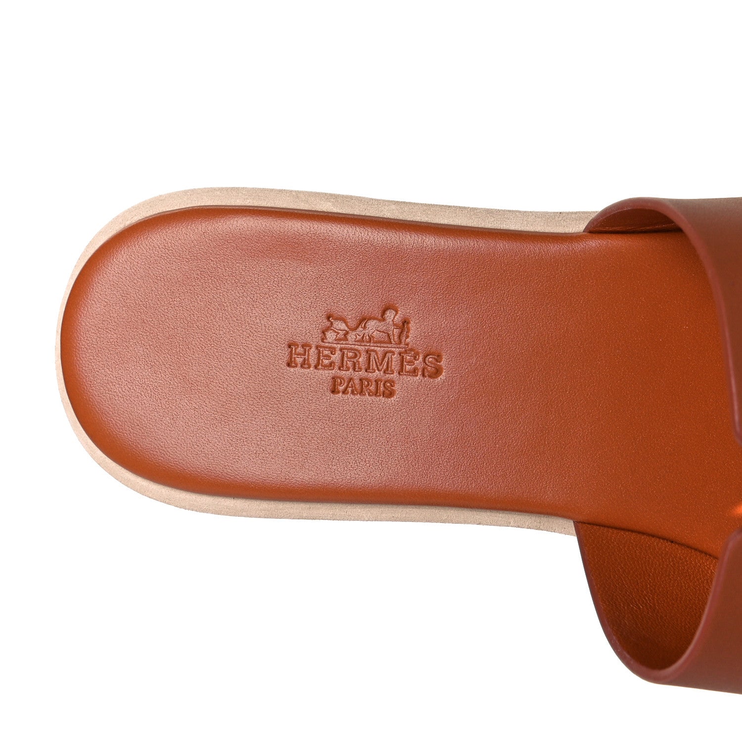 Hermes Calfskin Cork Eze 30 Sandals 37 Marron Glaise 7 of 8