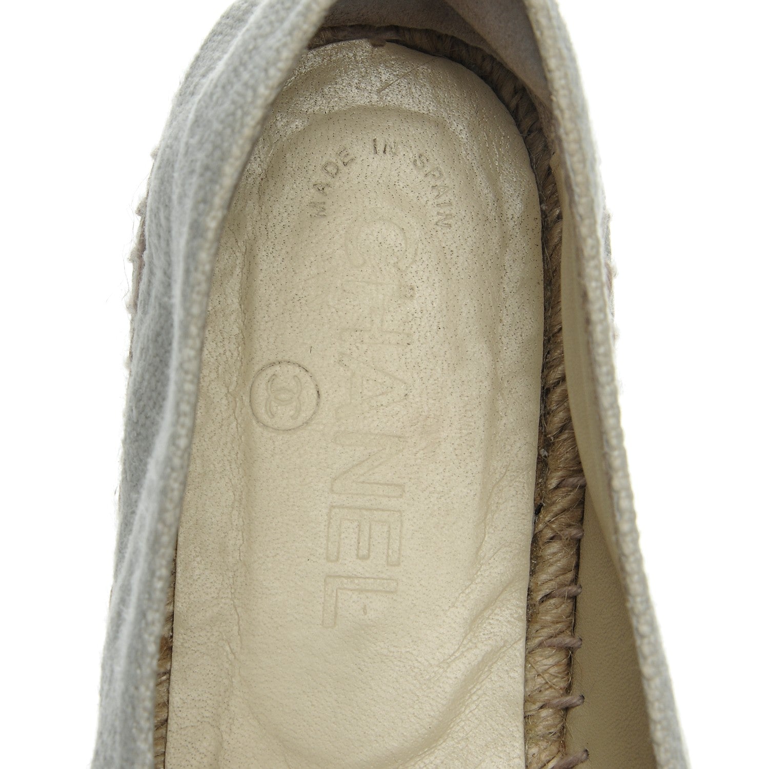 Chanel Toile CC Espadrilles 37 Beige Black 6 of 7