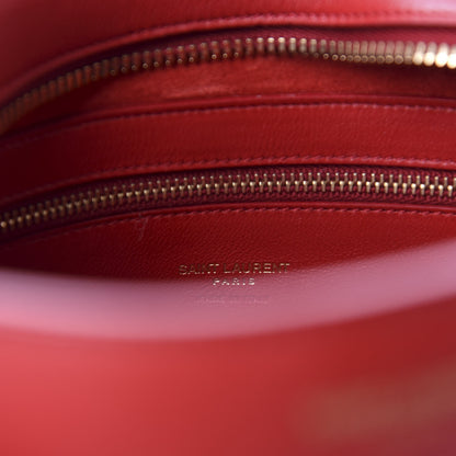 Saint Laurent Calfskin Small Monogram Cabas Red 8 of 10