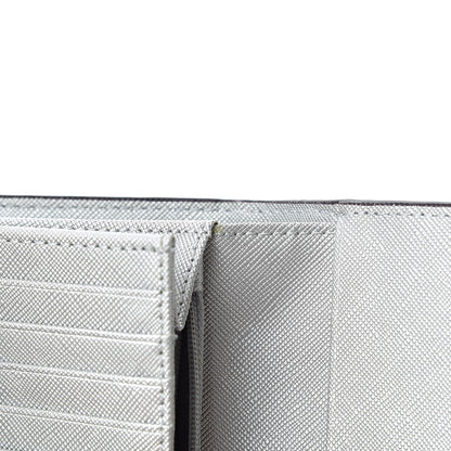 MCM Metallic Visetos Rabbit Tri-Fold Wallet Silver 7 of 8