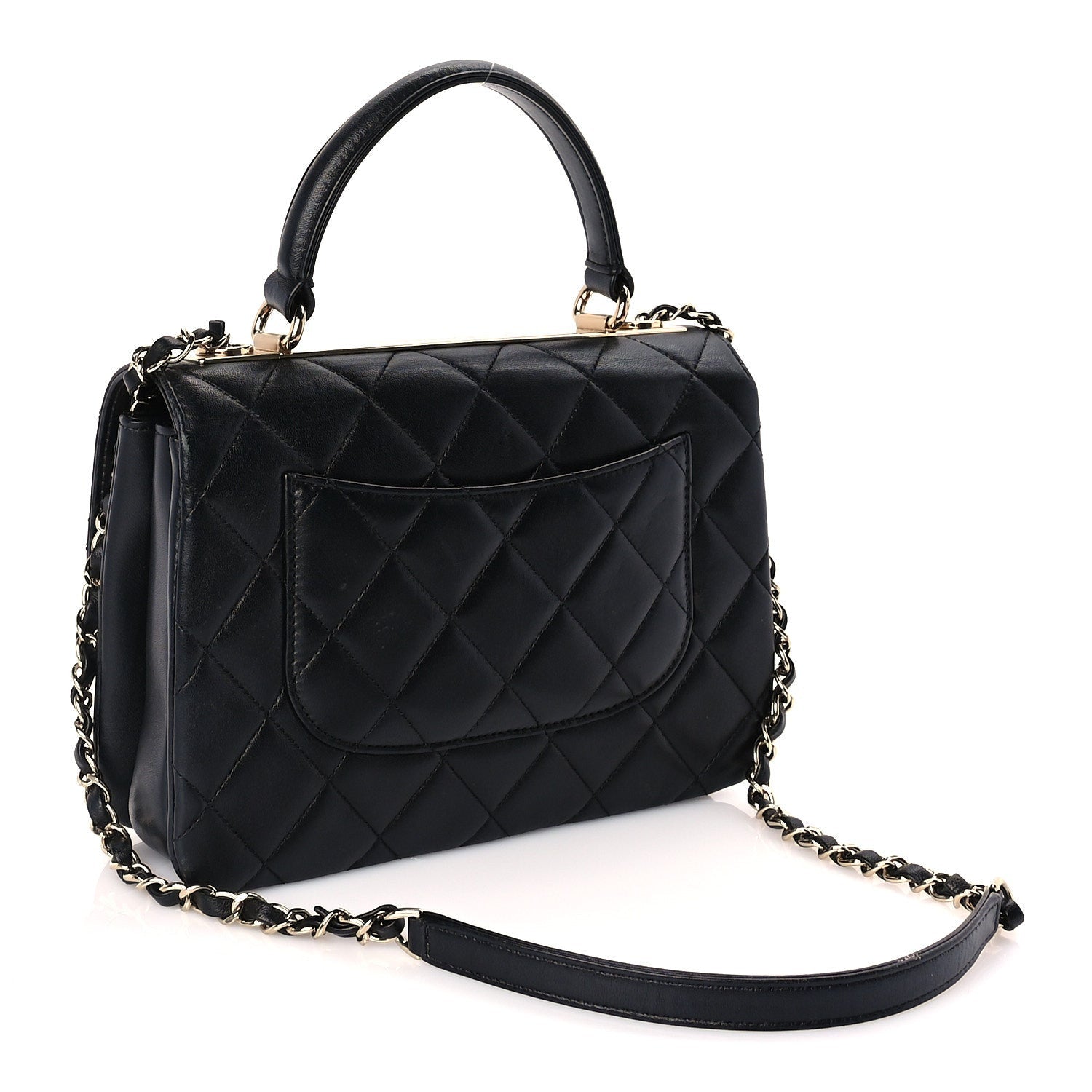 Chanel Lambskin Quilted Small Trendy CC Dual Handle Flap Bag  Black 2 of 9