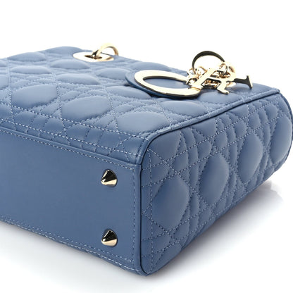 Christian Dior Lambskin Cannage Small My ABCDior Lady Dior Denim Blue 8 of 8