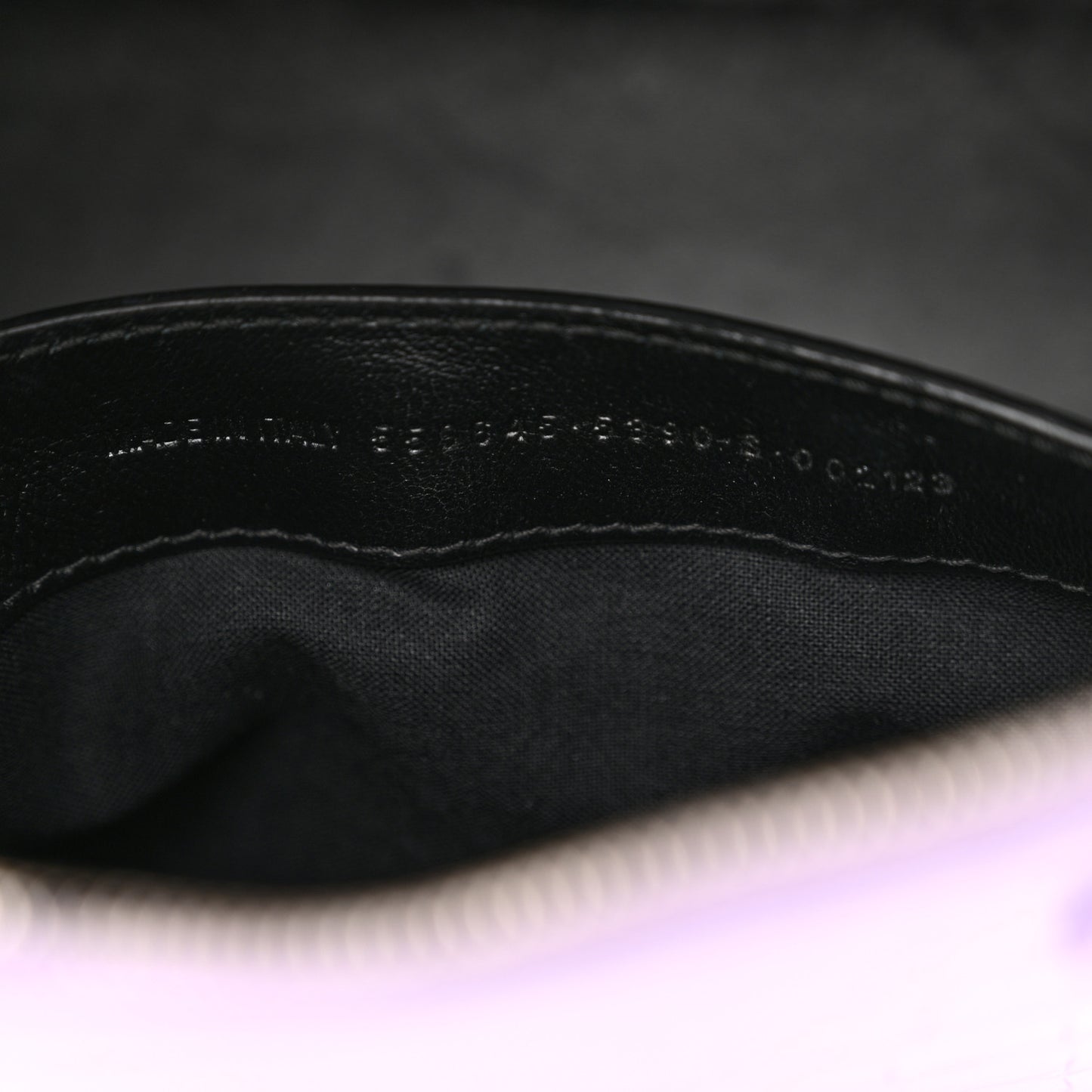 Shiny Calfskin Logo Crocodile Embossed S Ville Top Handle Bag Lilac White