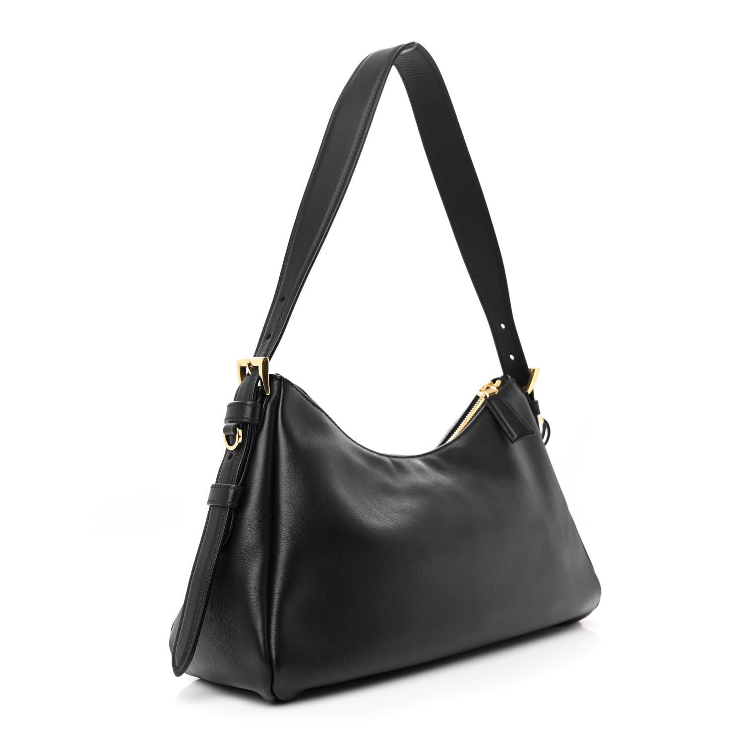 Prada Soft Calfskin Aimee Shoulder Bag Black 3 of 7
