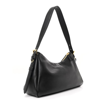 Prada Soft Calfskin Aimee Shoulder Bag Black 3 of 7