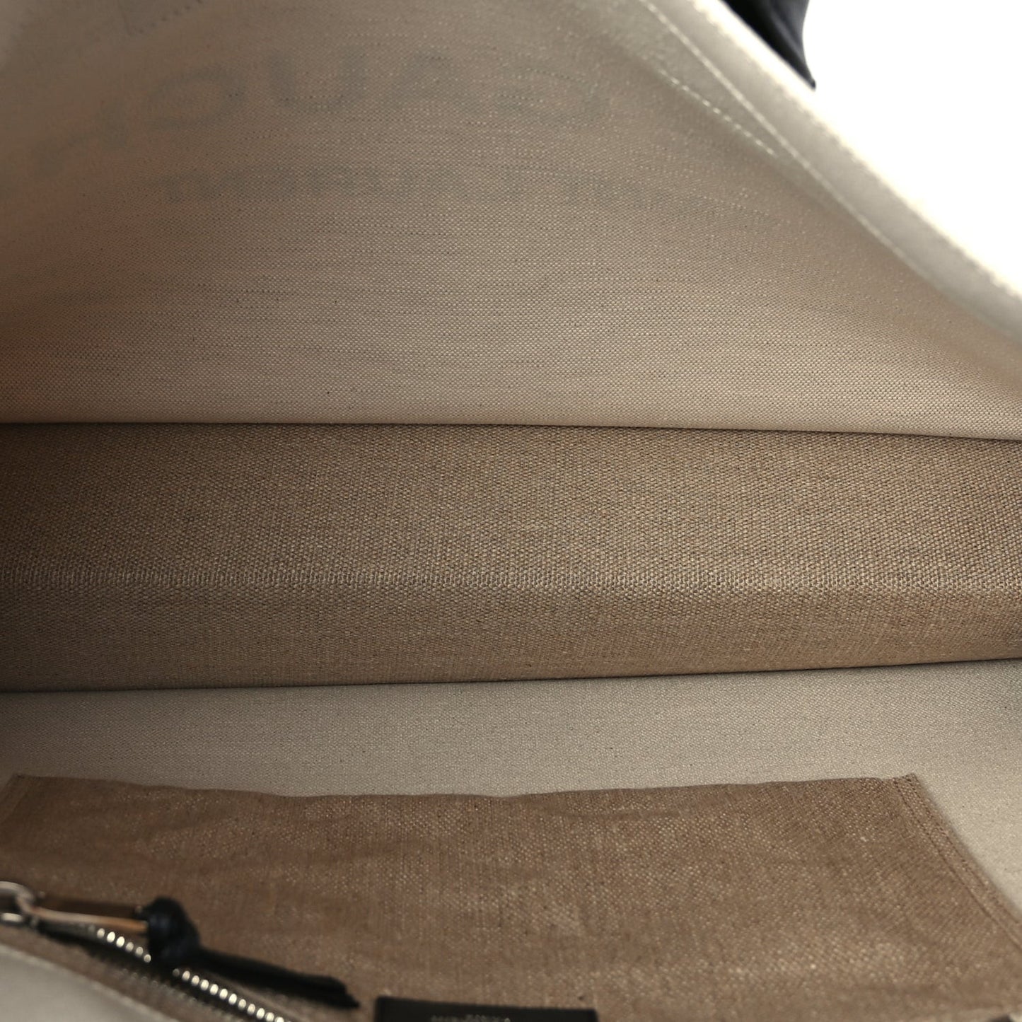 Linen Calfskin Rive Gauche Tote Optic White