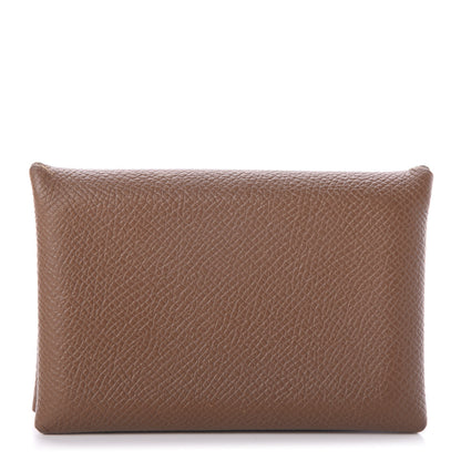 Hermes Epsom Calvi Card Case Miel 1 of 5