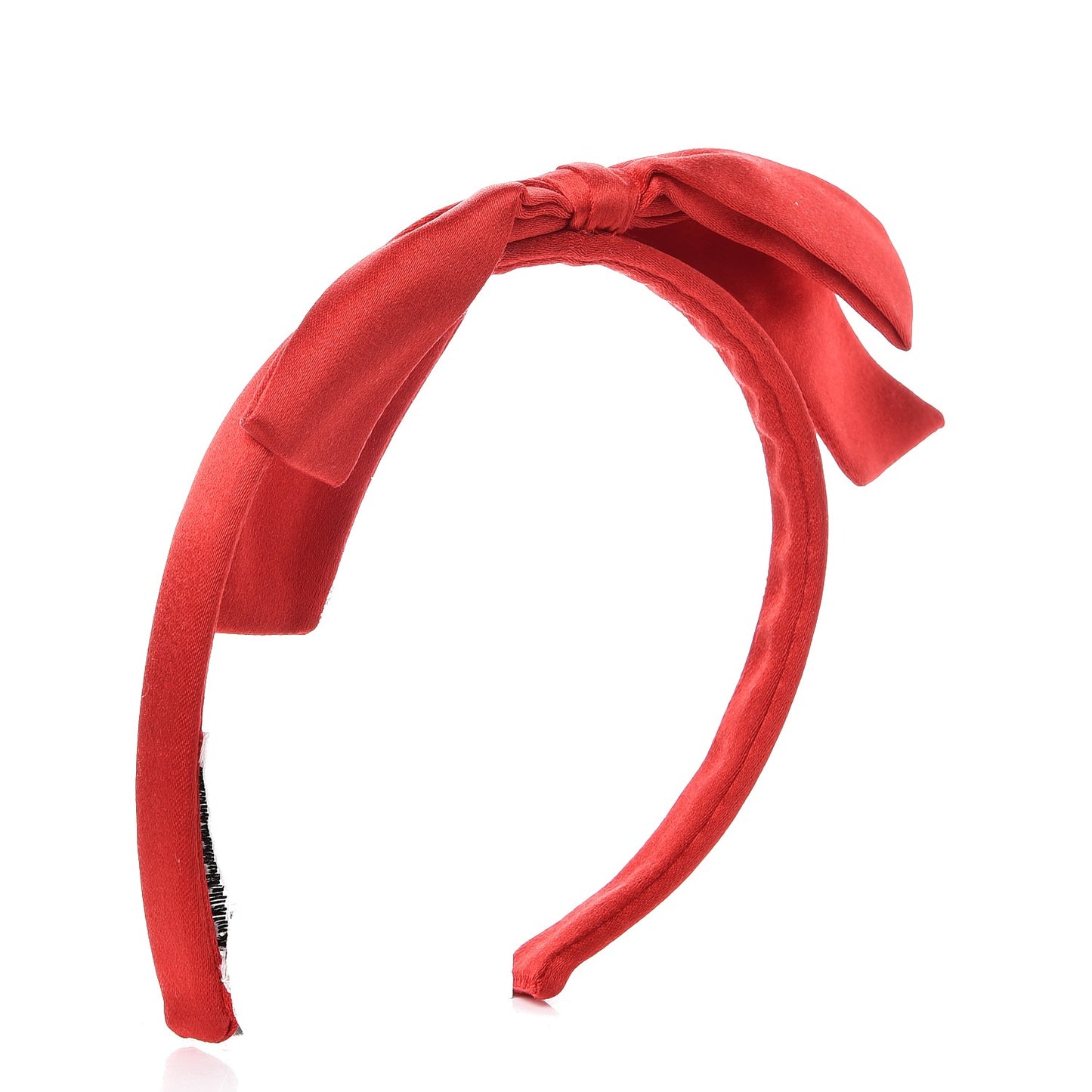 Silk Bow Headband Red